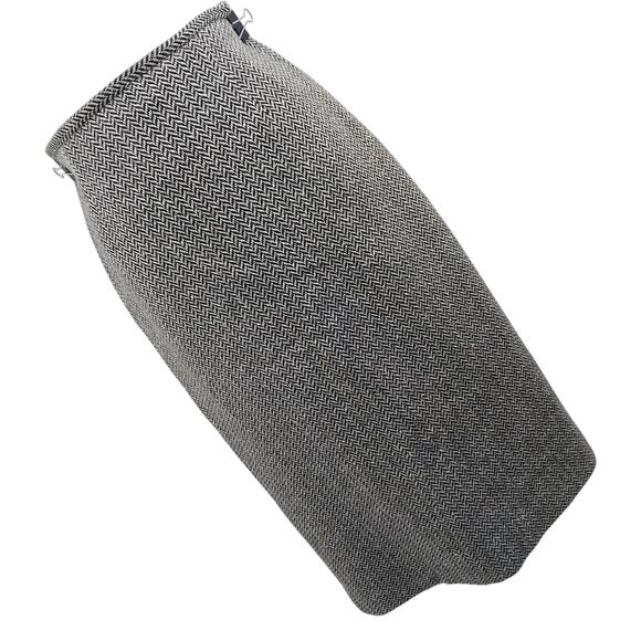 TALBOTS! BLACK & WHITE SILK/CASHMERE/WOOL HERRINGBONE PENCIL STYLE SKIRT! SZ 6 - Picture 1 of 10